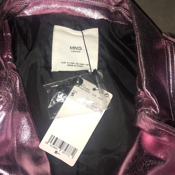 Metallic Pink Moto Jacket - Picture 7 of 7